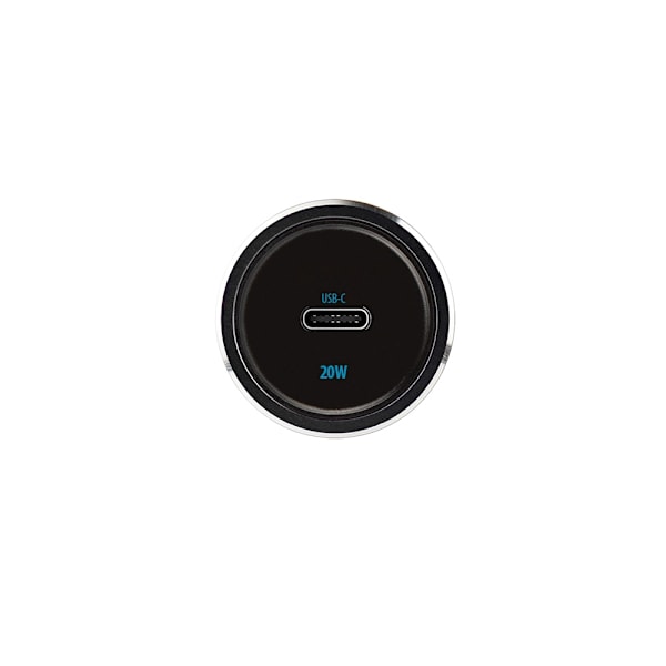Forever CC-06 PD QC autolaturi 1x USB-C 20W, musta