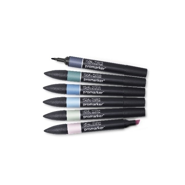 WINSOR Promarker set 6pcs Skycape1