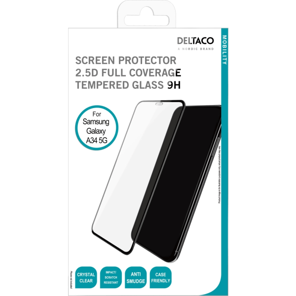 DELTACO screen protector, Samsung Galaxy A34 5G Transparent