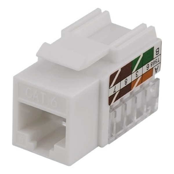 DELTACO UTP CAT6 Keystone connector, 90 degree, "Tool-free"