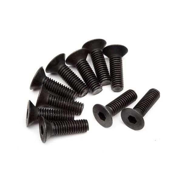 HPI Flat Head Screw M3X10Mm(Hex Socket/10Pcs)