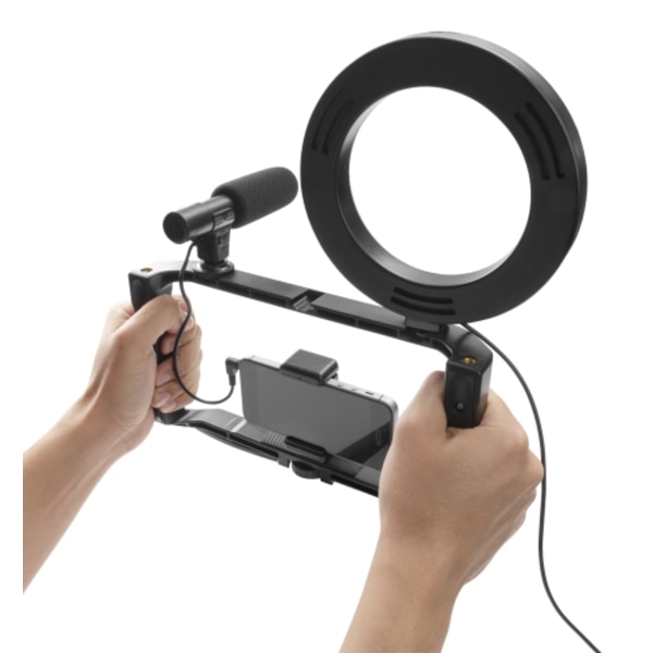 GadgetMonster Vlogging Kit med LED och mikrofon