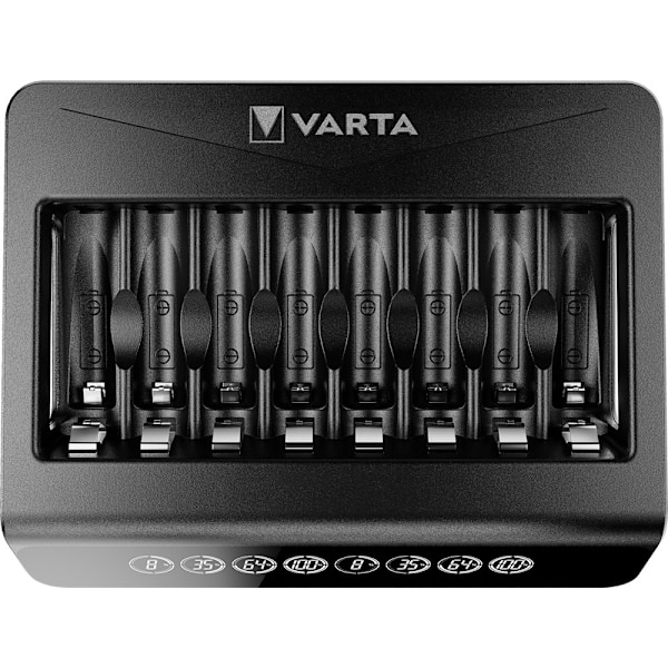 Varta LCD Multi Charger+ (type 57681) oplader op til 8x AA-batterier eller AAA-batterier (NiMH) samtidigt
