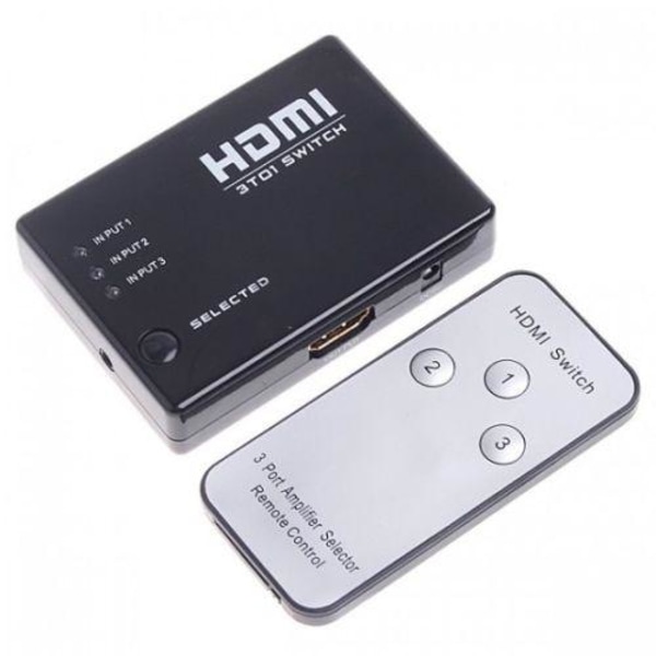 HDMI Switch 3x1 1080p med fjärrkontroll