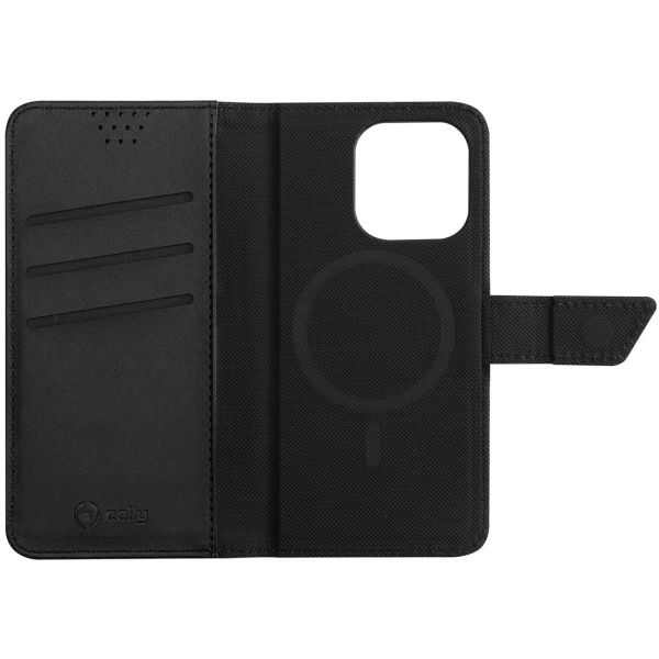 Celly MagSafe Wallet Case iPhone 14 Pro, Svart Svart