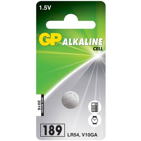 GP LR54 1,5V alkalinen 1-pack (102004) OBS! DATUM