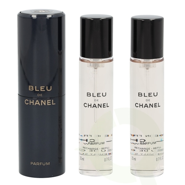 Chanel Bleu De Chanel Pour Homme Giftset 60 ml, 3x Edt Spray 20ml - Twist and Spray - Travel Sprays