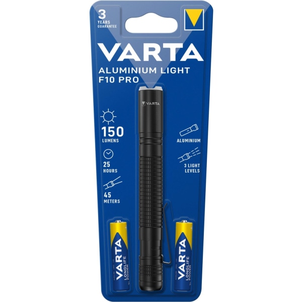 Varta Aluminium Light F10 Pro Ficklampa 150 lm