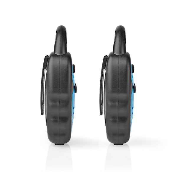Nedis Walkie-talkie Set | 2 Håndsæt | Op til 3 km | Frekvens kanaler: 3 | PTT | Op til 3 Timer | Blå / Sort
