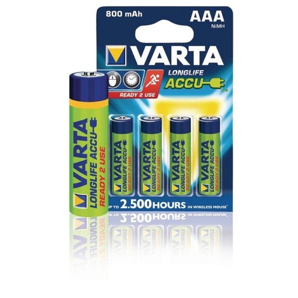 Varta Batteri NiMH AAA/LR03 1.2 V 800 mAh R2U 4-pack
