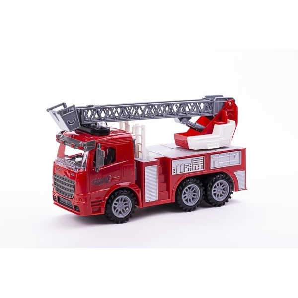 CONTRUCK Brandbil med stige, lys, lyd & Try Me 1:14 rød