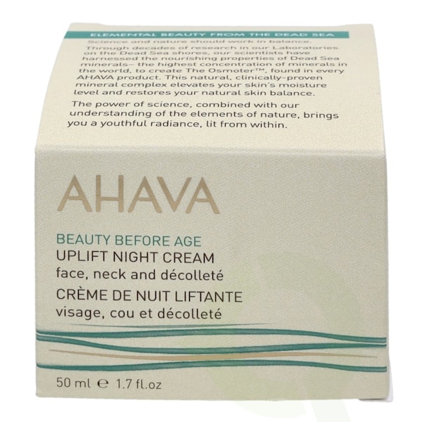 Ahava Beauty Before Age Uplift Night Cream 50 ml Face, Neck and Decollete