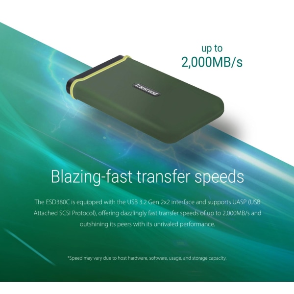Transcend Portabel SSD ESD380C USB-C 1TB (R/W 2000 MB/s)