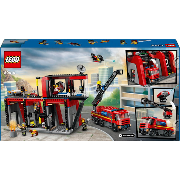LEGO City Fire 60414  - Brandstation med brandbil