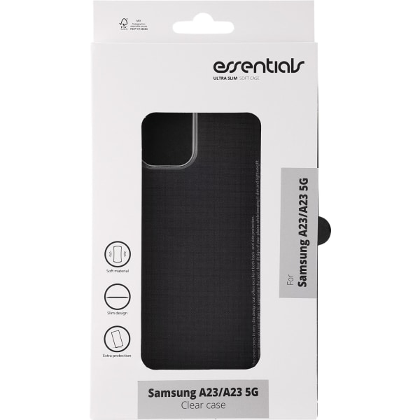 Essentials Samsung Galaxy A23/A23 5G TPU bagcover, Transpa Transparent