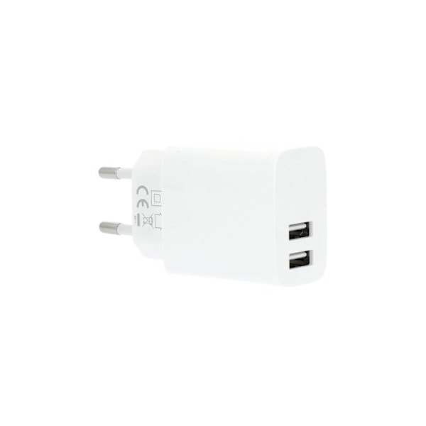 GEAR Laddare 220V 2xUSB-A 3,4A Vit