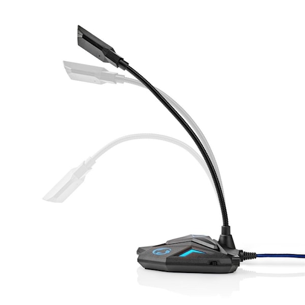 Nedis Streaming og Gaming Mikrofon | Brugt til: Desktop / Notebook | USB | Tilslutninger udgang: 1x 3.5 mm Audio Out | Indbygget on/off-knap (tænd/slu