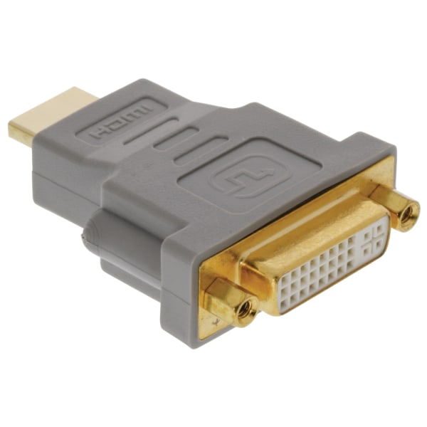 Bandridge High Speed HDMI-Adapter HDMI Kontakt - DVI-D 24+1p hona Grå