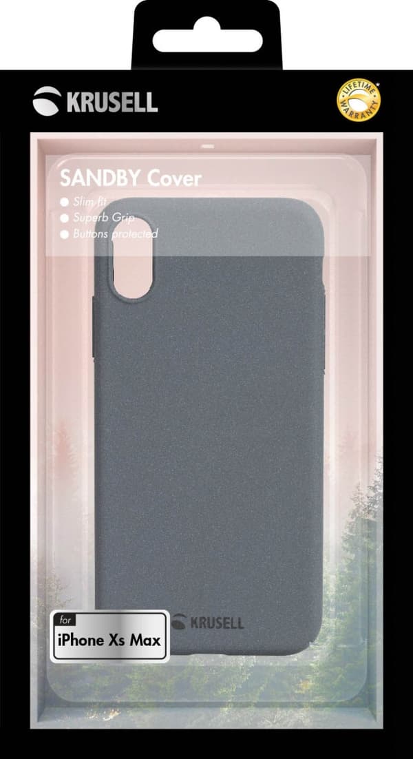 Krusell iPhone XS Max Sandby Cover, Stone Grå