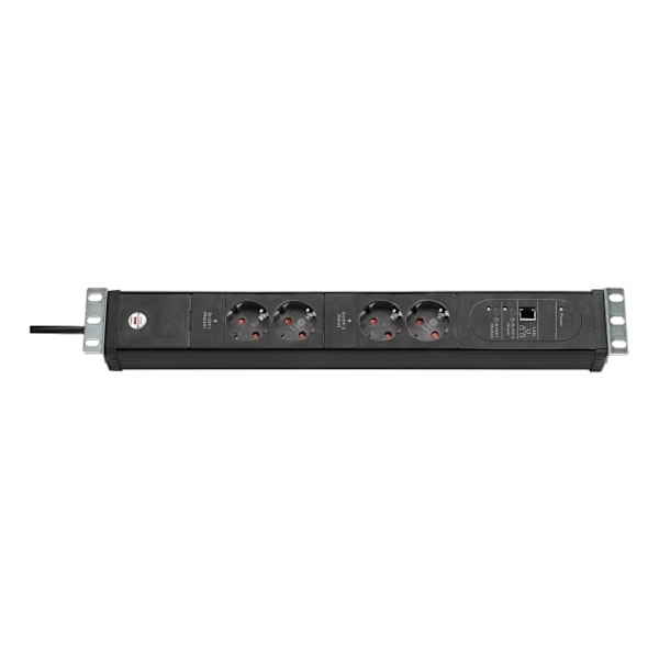 Brennenstuhl Premium-Web-Line V3 Extension Socket 19" 4-way black 3m