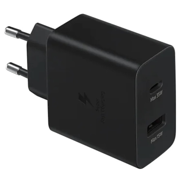 Samsung EP-TA220NBEGEU 35W Strömadapter 1X USB-C + 1X USB-A