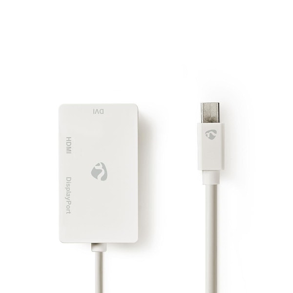 Nedis Mini Displayport-kabel | DisplayPort 1.2 | Mini DisplayPort Hane | DisplayPort Hona / DVI-D 24+1-Pin Hona / HDMI™ ingång | 21.6 Gbps | Nickelpla