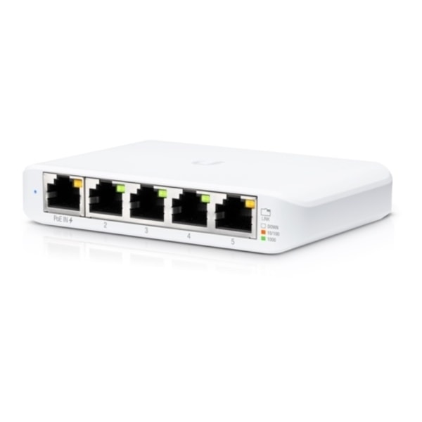 Ubiquiti USW Flex Mini, 5-port administreret Gigabit Ethernet-switch,