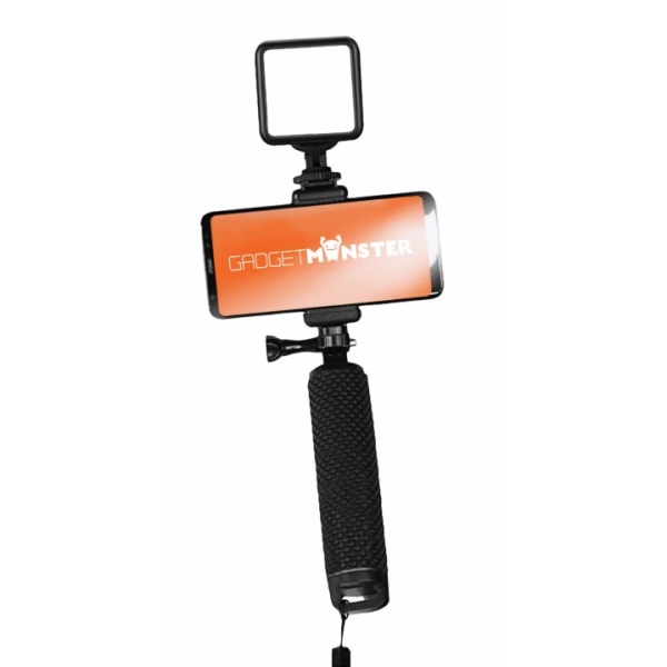 GadgetMonster Vlogging Stick med LED-belysning