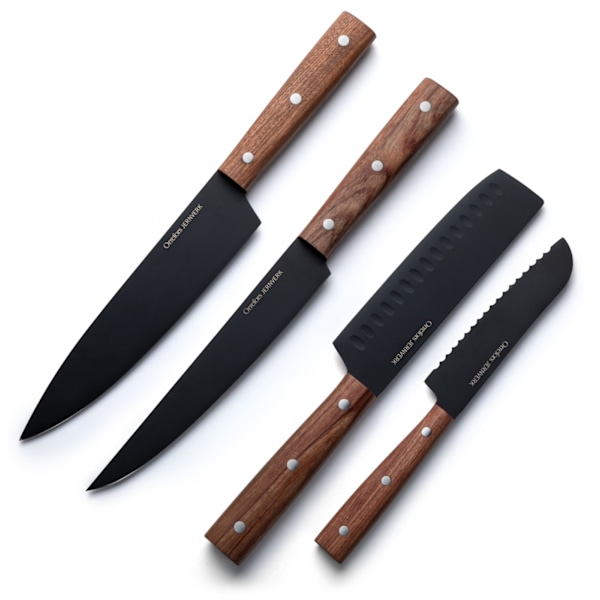 Orrefors Jernverk, Knivset Askträ, 4-Pack
