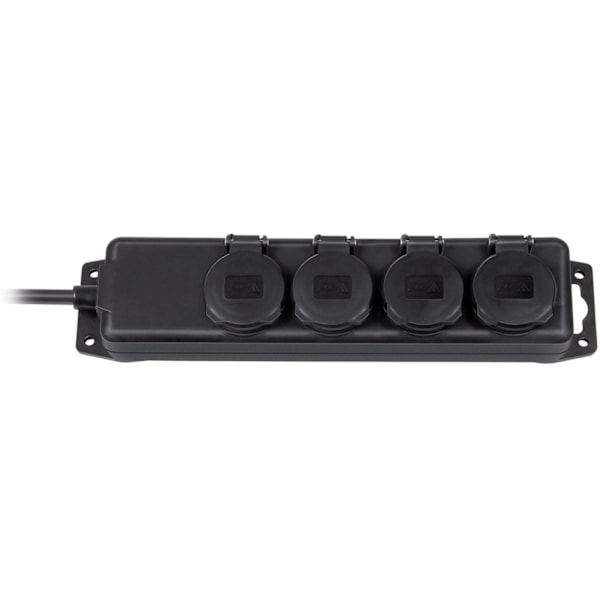 Brennenstuhl grenuttag 4xCEE 7/4, 1xCEE 7/7, IP 44, 2m kabel, svart (1159960)
