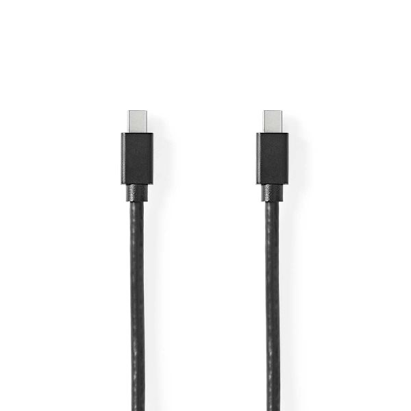 Nedis Mini DisplayPort kaapeli | DisplayPort 1.4 | Mini DisplayPort Uros | Mini DisplayPort Uros | 48 Gbps | Niklattu | 2.00 m | Pyöreä | PVC | Musta