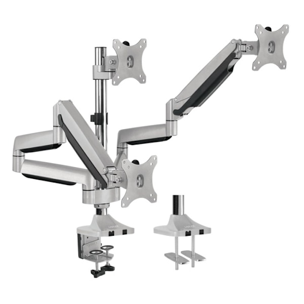 LogiLink Monitorarm trippel 13-32\" gas Metallic