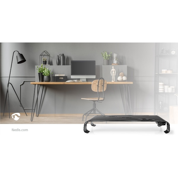 Nedis Skärmfäste | Ergonomi: Yes | Maximal bärförmåga: 18 kg | Universella | USB-hubb | Justerbar höjd: Nej