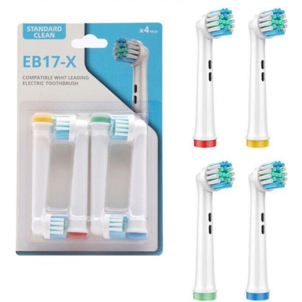 Ekstra tandbørstehoveder til Oral-B el-tandbørster, 4-pak