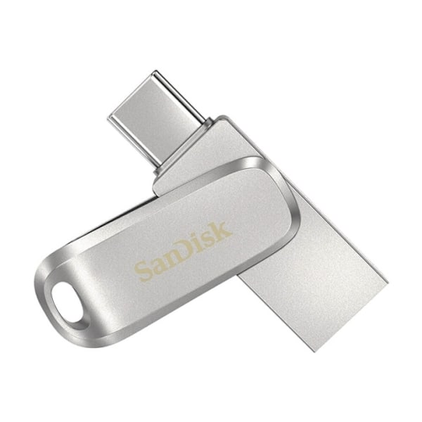 Sandisk Usb-Minne Ultra Dual Drive Luxe Type C 256Gb 150Mb/S Usb 3.1 Gen1 Rostfritt stål