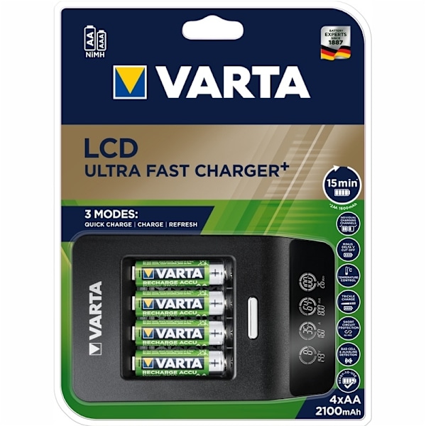 Varta LCD Ultra Fast Charger AA/AAA inkl 4xAA