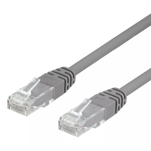 DELTACO U/UTP Cat6 laitekaapeli, LSZH, 1m, harmaa