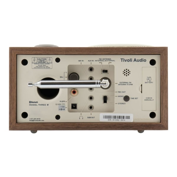 Tivoli Audio Klokkeradio Model Three BT USB Classic Walnut