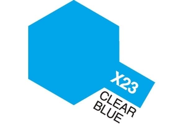 TAMIYA Acrylic Mini X-23 Clear Blue (Gloss) Blå