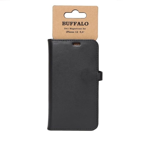 BUFFALO Wallet Læder iPhone 12 Mini Sort Svart