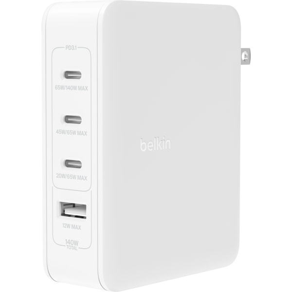 Belkin BoostCharge Pro 4-ports GaN 140 W nätladdare