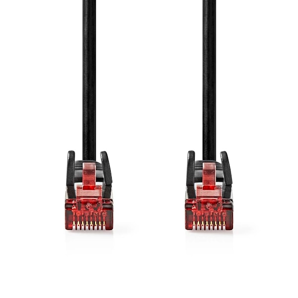 Nedis CAT6 Nätverkskabel | RJ45 hane | RJ45 hane | U/UTP | 0.25 m | Rund | PVC | Svart | Label