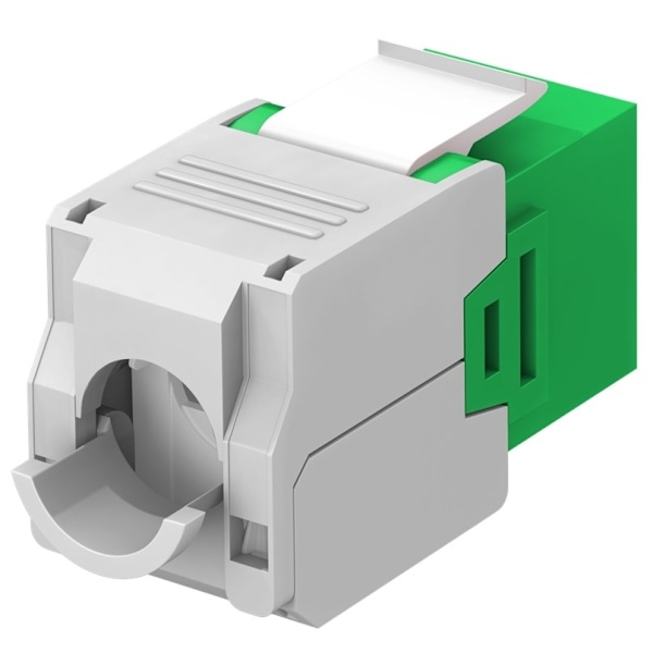 Goobay Keystone modul RJ45 CAT 6A, UTP 16,5 mm bred, krokodilleklemme til værktøjsfri IDC-montering