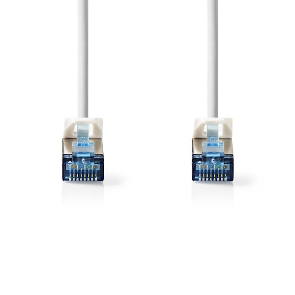 Nedis CAT6a verkkokaapeli | S/FTP | RJ45 uros | RJ45 uros | 5.00 m | Snagless | Pyöreä | LSZH | Valkoinen | Label