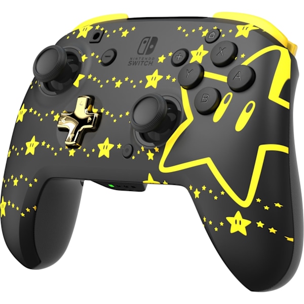 PDP Gaming Rematch Glow Wireless Controller - trådlös spelkontroll, Mario Stars, Switch