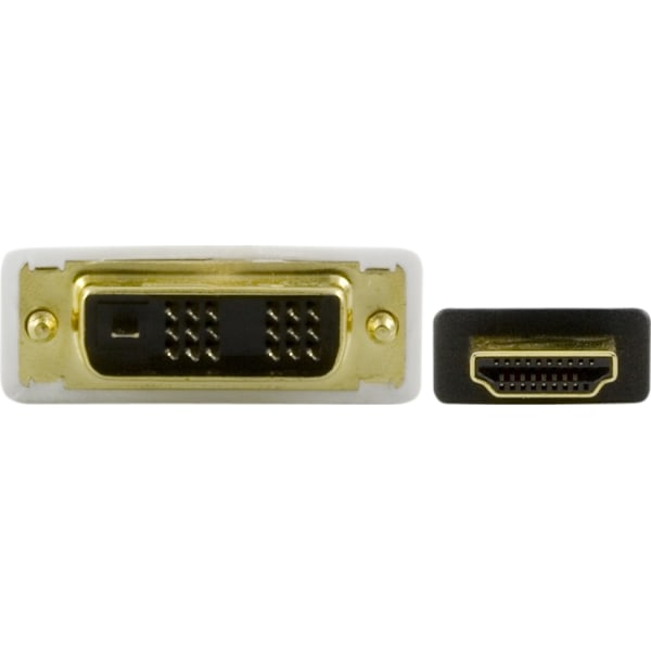 DELTACO HDMI til DVI kabel, 19-pin-DVI- D Single Link, 3m, sort/hvid