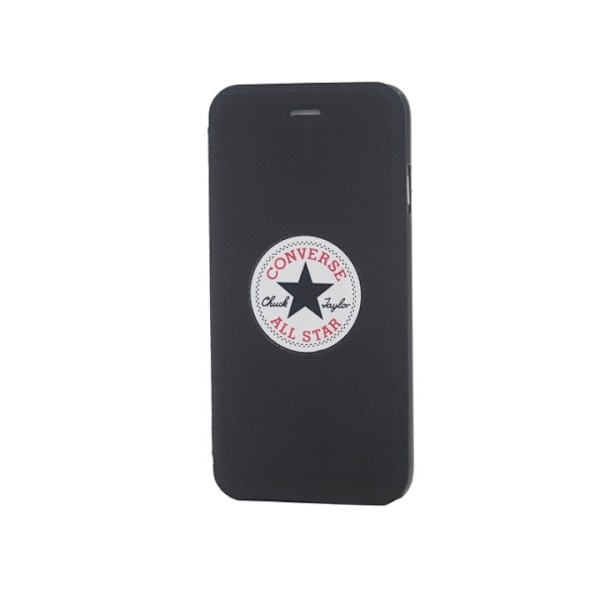 CONVERSE iPhone 6/6s PLUS Booklet Sort Canvas Svart