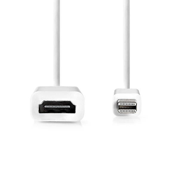 Nedis Mini DisplayPort kaapeli | DisplayPort 1.2 | Mini DisplayPort Uros | HDMI™ Ulostulo | 21.6 Gbps | Niklattu | 0.20 m | Pyöreä | PVC | Valkoinen |