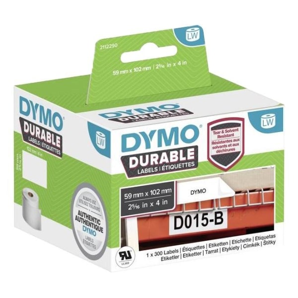 DYMO LabelWriter Durable 59mm x 102mm shipping label (white) 1 r