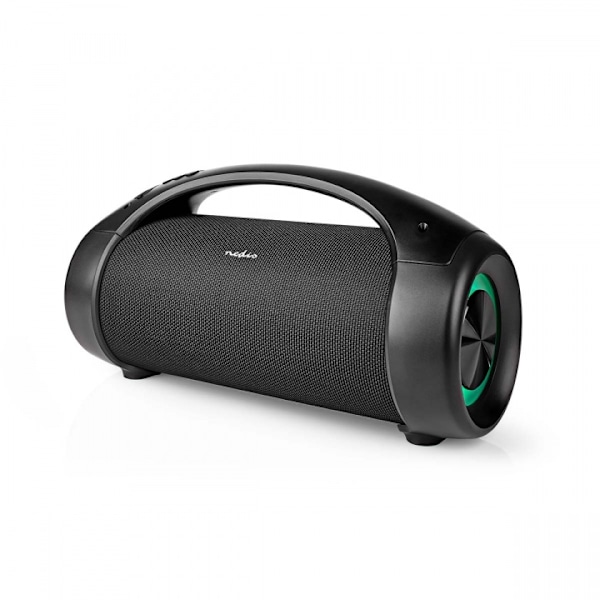 Nedis Bluetooth® Party Boombox | 6 timmar | 2.0 | 50 W | Uppspelning av media: AUX / USB | IPX5 | Synkroniseringsbar | Bärhandtag | Festljus | Svart Svart